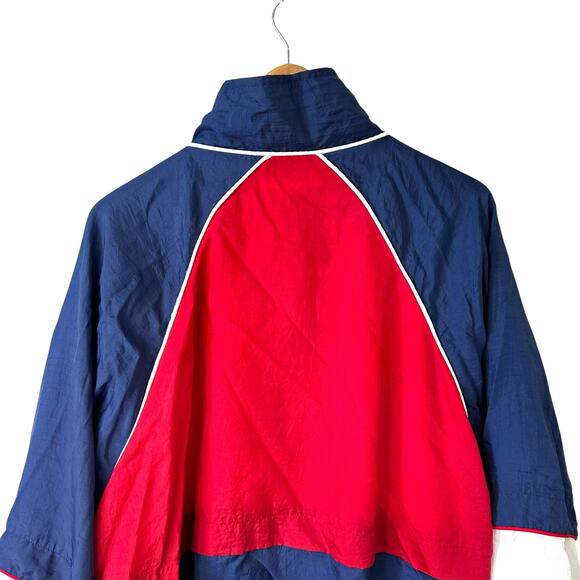 VTG Perry Ellis AMERICA Men's Full Zip Colorblock Windbreaker Jacket Red Blue 2X - Picture 7 of 10